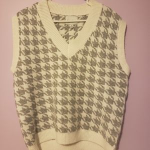 Houndstooth Sweatervest Sweater Vest